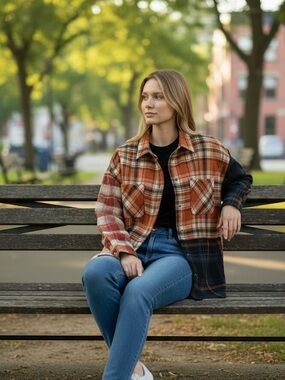 Haptics NWOT Multicolor Plaid Button-Up Flannel